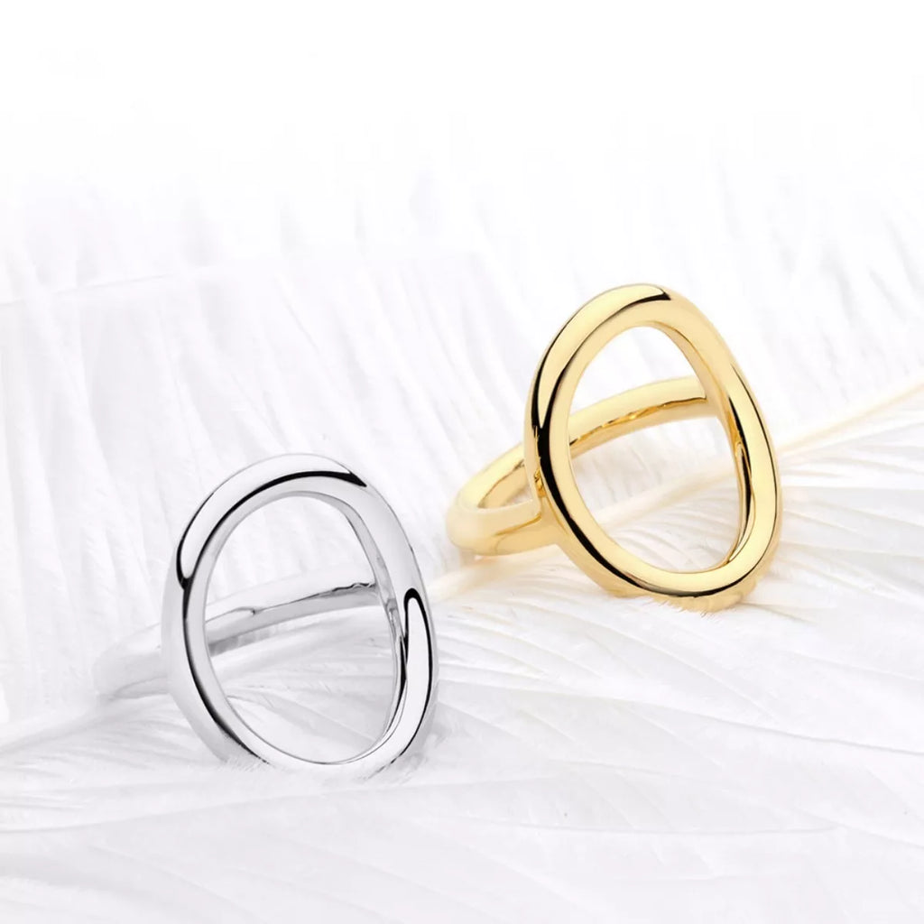18K Gold-Plated Copper Round Ring