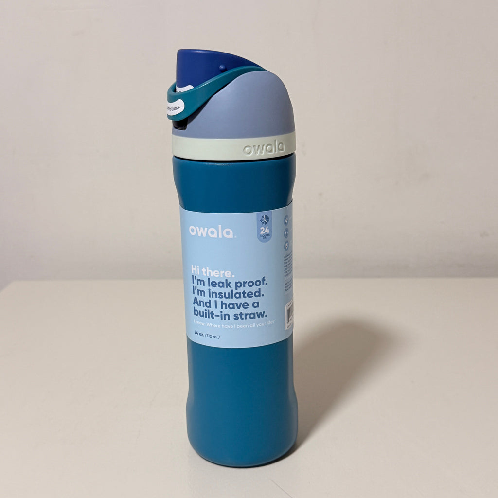 Owala FreeSip 24 oz Insulated Water Bottle with Straw, Blue