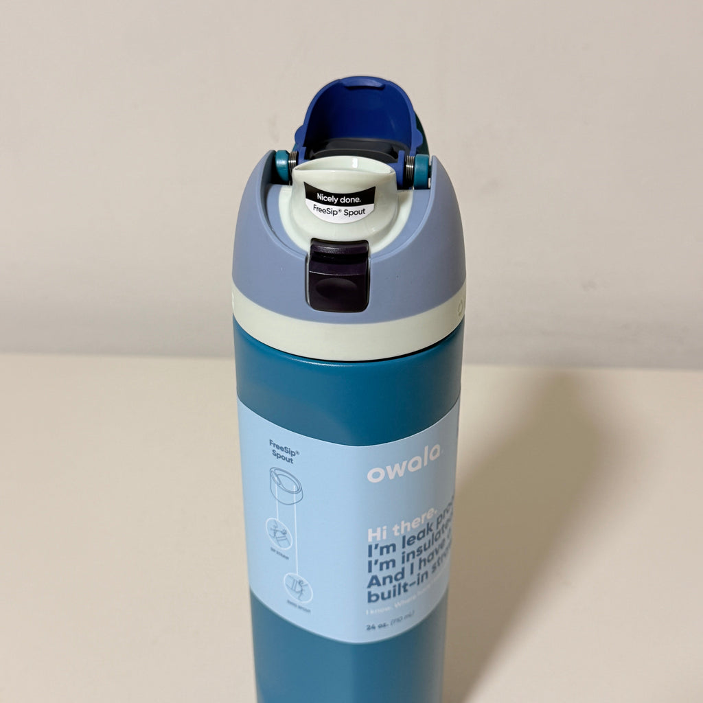 Owala FreeSip 24 oz Insulated Water Bottle with Straw, Blue
