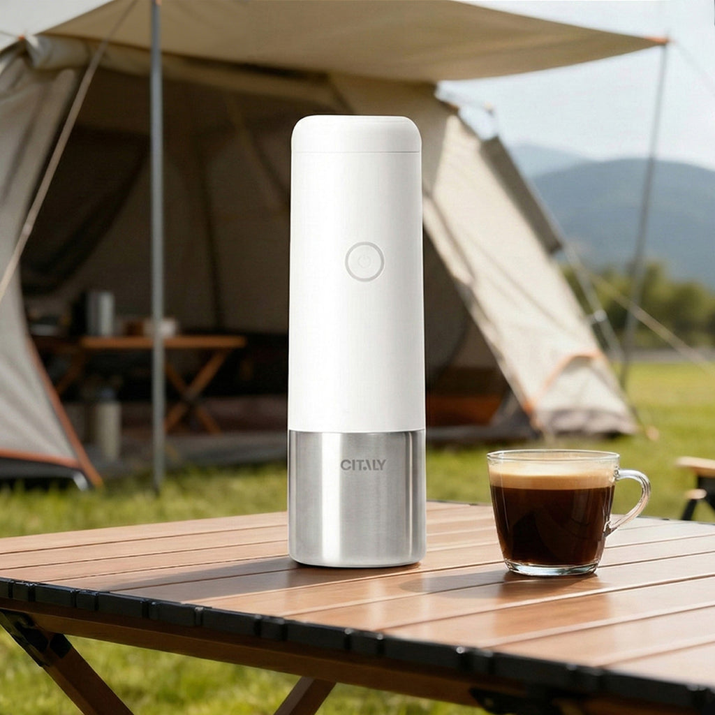 Citaly GO-1 Portable Espresso Machine, Fast Self-Heating, PD 3.0 Fast Charge, 3*2500mAh, Capsule & Ground Coffee Compatible